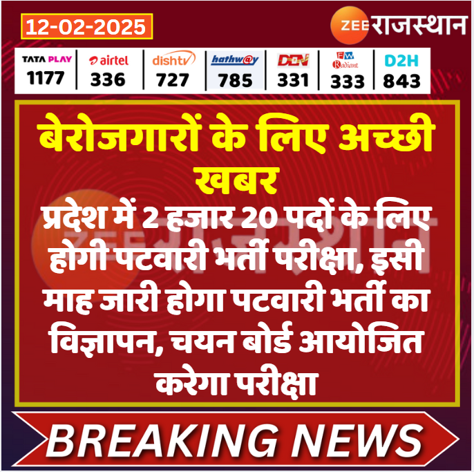 ZEE Rajasthan (@zeerajasthan_) on Twitter photo #Jaipur: बेरोजगारों के लिए अच्छी खबर
<a href="/RajGovOfficial/">Government of Rajasthan</a> #LatestNews #RajasthanNews #RajasthanWithZee #Jaipur: बेरोजगारों के लिए अच्छी खबर
<a href="/RajGovOfficial/">Government of Rajasthan</a> #LatestNews #RajasthanNews #RajasthanWithZee