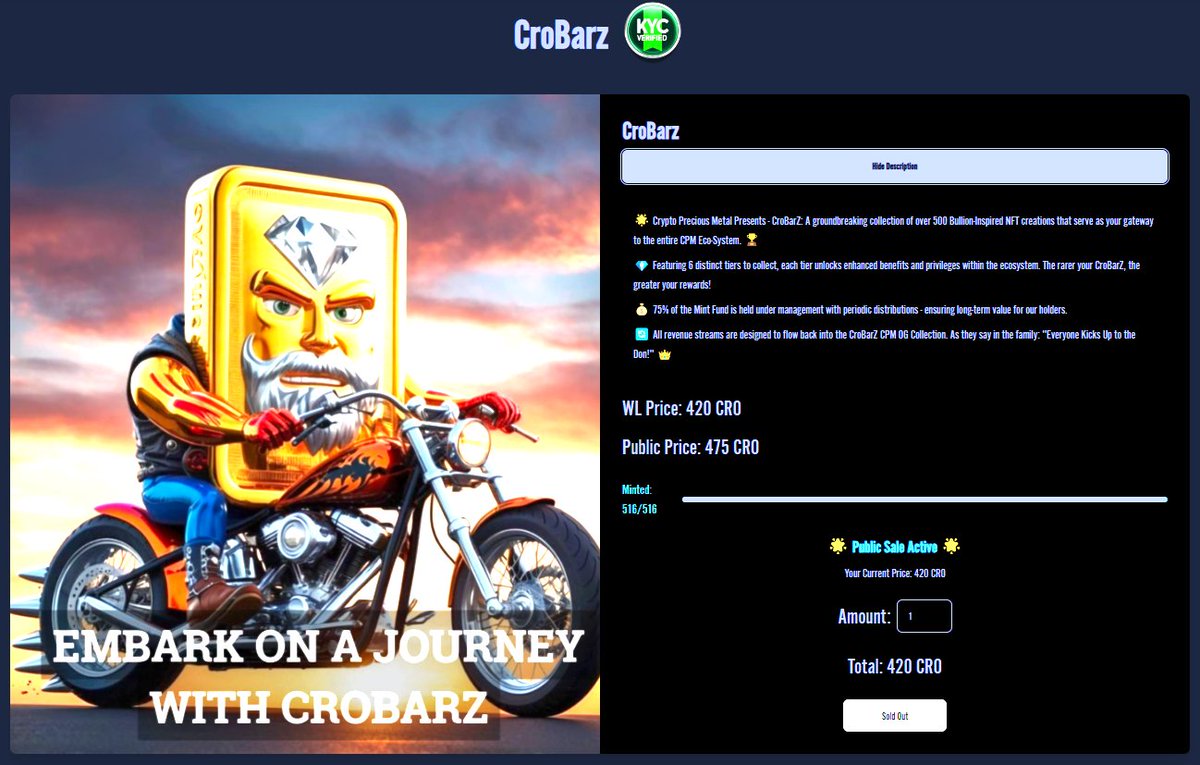 WE ARE OFFICIALLY MINTED OUT IN 12 DAYS!!! 
8 More Mins and it would have been 13 days :D 

THANK YOU FOR ALL YOUR SUPPORT AND I CAN"T WAIT TO MOVE INTO THE FUTURE OF CPM!! 

LET's RIIIIIDDEEEEE! 

JOIN US IN DISCORD FOR A MINI CELEBRATION! 
DISCORD !!  discord.gg/pksUbdjr8c