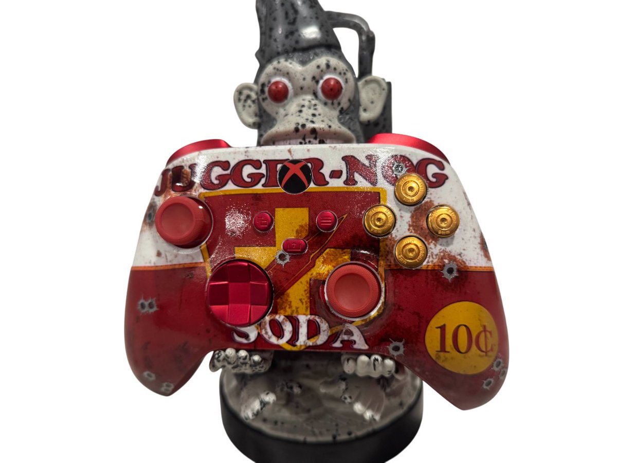 TrippytakaLLC's tweet photo. Thanks Matt for your purchase and working with us to customize this beautiful controller to your liking! As a cod zombies fan myself I'm lowkey envious 😌🐒 https://t.co/qvhMIFdqSE