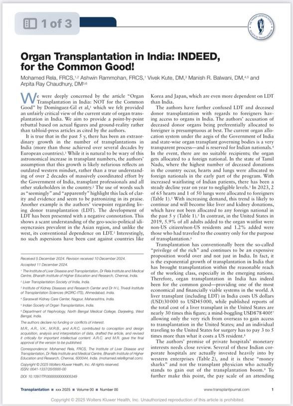 India sits at the sweet-spot between high quality and affordability. Government support is making access to healthcare and #organtransplant possible.