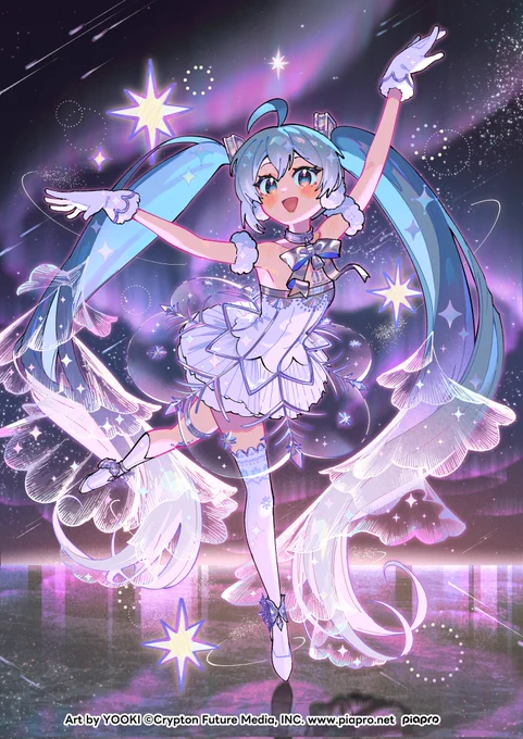 【お仕事】この度は2月11日開催の『初音ミクシンフォニー2025 札幌公演』のパンフレットにてイラスト1枚描かせていただきました! 