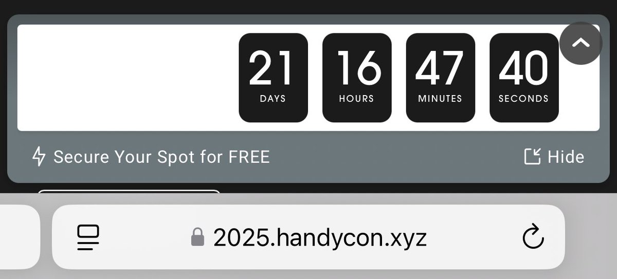 erwingroen's tweet image. In case you had forgotten.. HandyCon 2025 $hns #hns #web3naming #conference