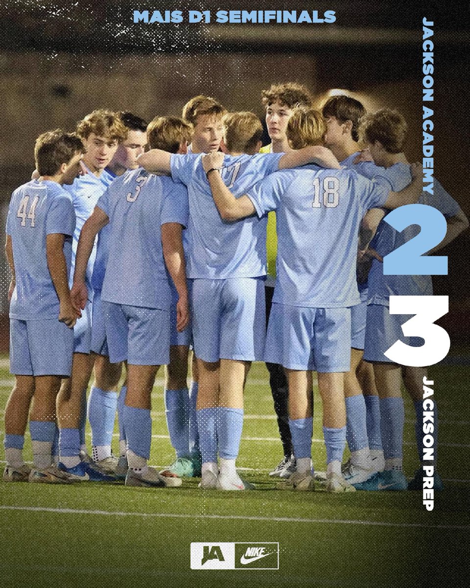 The Varsity Raiders had their season come to an end last night in heartbreaking fashion in Flowood as they lost to Jackson Prep 3-2 in the second half of Golden Goal time. 

Final Record: 16-4-1 

Goals: Ben Jones, Rhodes Robinson
Assists: John Travelstead, Ben Jones, 

#WeAreJA
