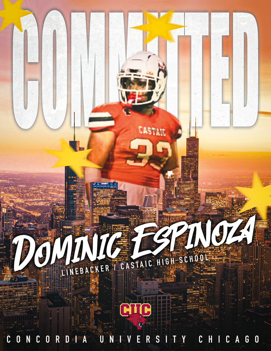 I am extremely humbled and blessed to announce my commitment to further my athletic and academic career at Concordia University Chicago. I would first like to thank my coaches, teammates, friends, and most importantly my family for always believing in me and never giving up on