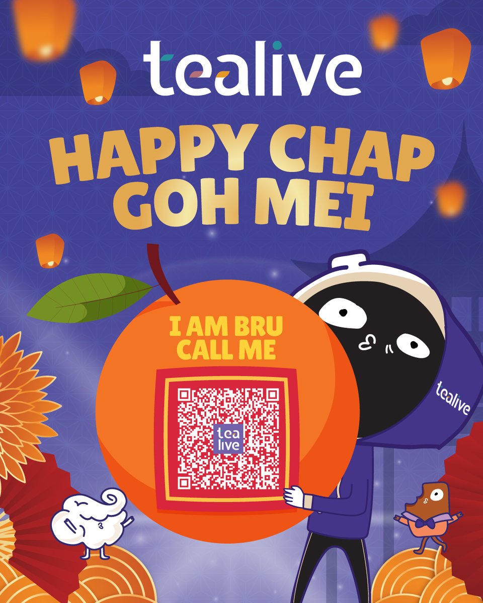 Tealive_asia's tweet image. Happy Chap Goh Mei! ​

As we mark the last day of Chinese New Year, may your year be filled with love and prosperity! ​

Don’t forget to make a wish and toss your mandarin oranges for good luck! 🍊✨ ​

#ChapGohMei #Tealive #BrewingPositivity