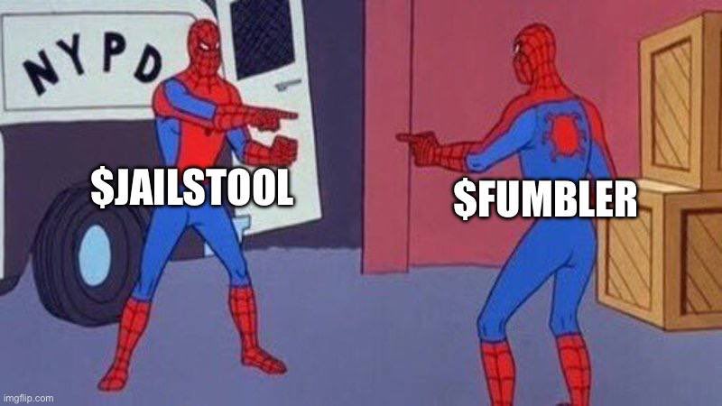 Crypto_Fumbler's tweet photo. If you fumbled #jailstool don’t fumble #fumbler # https://t.co/2gJ7r0PtKv. https://t.co/nqxaVZu4LK