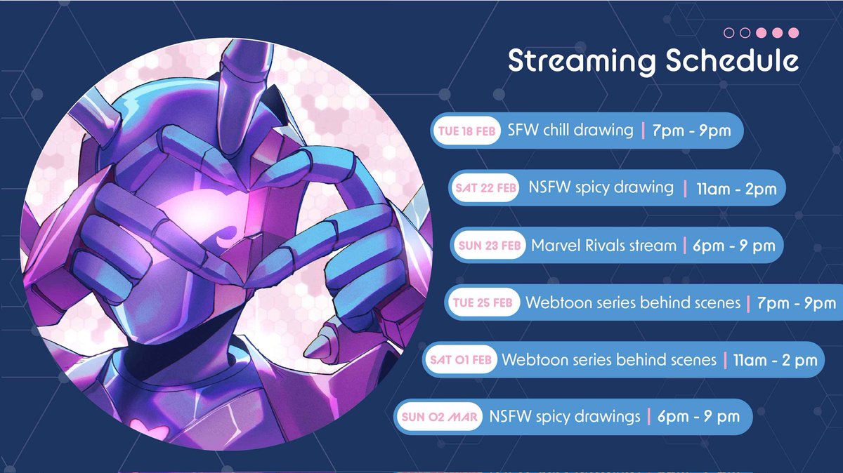 Streaming Schedule #1! 
At CST (Central Standard Time) UTC/GMT -6 hours
