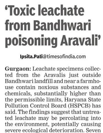 Warrior Moms (@warriormomsin) on Twitter photo Toxic leachate from #Bandhwari landfill is poisoning the #Aravallis, says <a href="/Haryana_spcb/">Haryana State Pollution Control Board</a>. Contaminants like BOD, COD & fluoride found at dangerously high levels, threatening groundwater, wildlife & human health.
When will accountability follow?
<a href="/NayabSainiBJP/">Nayab Saini</a> Toxic leachate from #Bandhwari landfill is poisoning the #Aravallis, says <a href="/Haryana_spcb/">Haryana State Pollution Control Board</a>. Contaminants like BOD, COD & fluoride found at dangerously high levels, threatening groundwater, wildlife & human health.
When will accountability follow?
<a href="/NayabSainiBJP/">Nayab Saini</a>