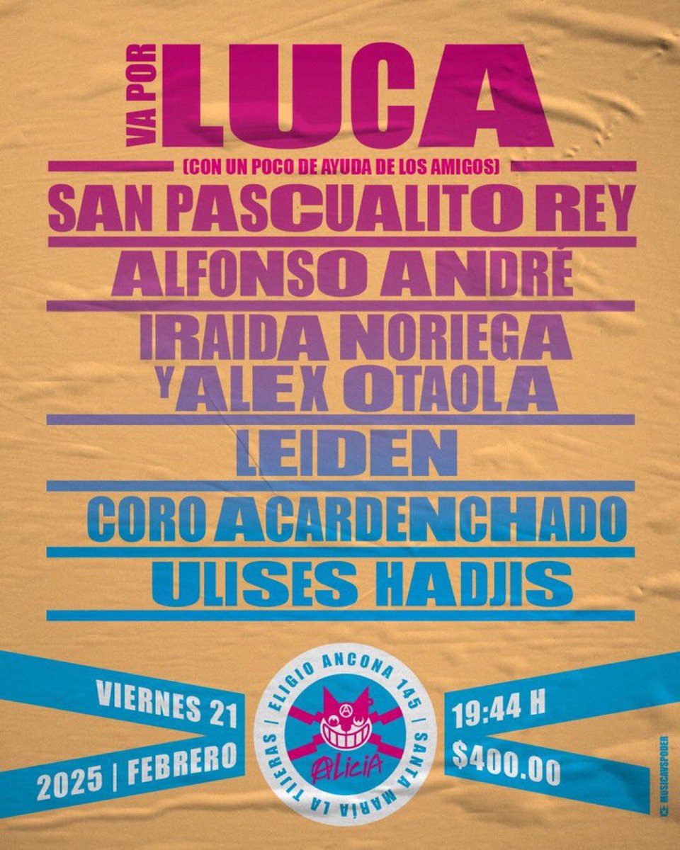 Como siempre <a href="/AlfonsoAndre/">Alfonso André</a> de #Caifanes apoyando 🤟

21 de febrero <a href="/multiforoalicio/">Multiforo Alici@</a>