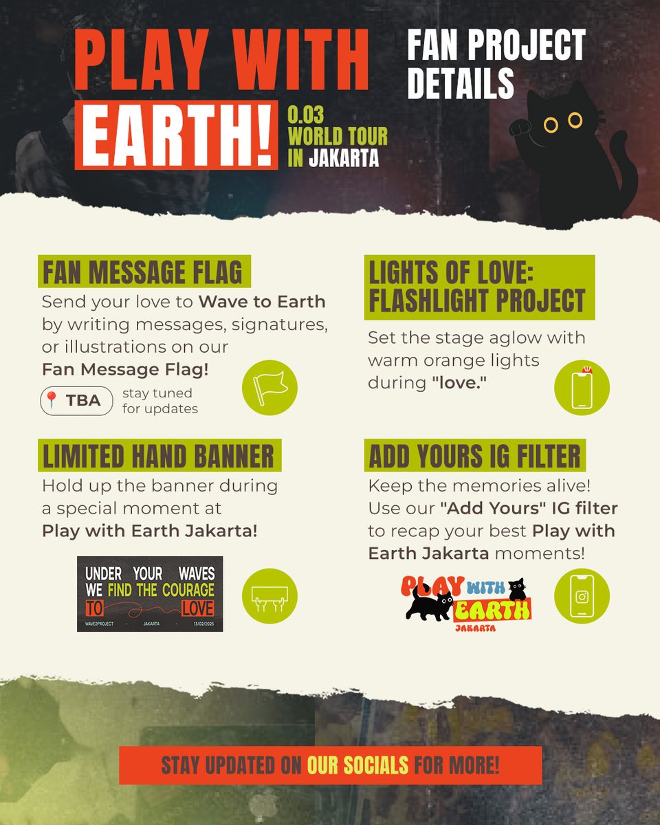wave2projects's tweet image. PLAY WITH EARTH DETAIL FAN PROJECT!

The day we’ve been waiting for is getting closer! Let’s make Play With Earth Jakarta even more special with our fan projects!

Here’s a closer look at the details—check out how you can join &amp;amp; be part of the moment! 👇

#PlayWithEarthJakarta