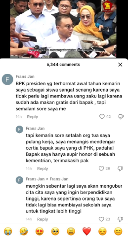 SobatBandar's tweet photo. Damn.

1 anak makan siang gratis, 1 keluarga ga makan dan ga bisa kasih biaya pendidikan karena bapaknya kena PHK dampak efisiensi anggaran 🥀 https://t.co/1DlnZfj5IN
