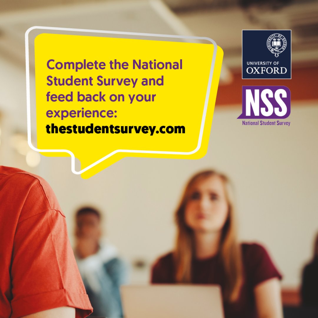 📢 Calling all final-year undergrads! Don’t miss the chance to have your say in the NSS 2025! 🎓

Complete it ▶️ thestudentsurvey.com using your student number or check your email link. 📨

Thank you to everyone who’s already taken part—your voice makes a difference 💙