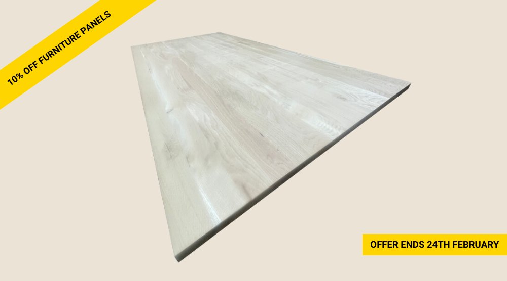 GET 10% OFF ALL FURNITURE PANELS UNTIL 24TH FEBRUARY. AVAILABLE IN EUROPEAN, AMERICAN WHITE AND RED OAK AS WELL AS ASH WOOD AND DOUGLAS FIR OPTIONS. 

Shop here: uk-timber.co.uk/412-solid-oak-…

#furniturepanels #sale #timbermerchant #uktimber #indoorjoinery