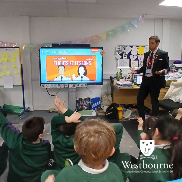 westbournians's tweet image. @EasyJet Lands in Year 2 with a visit from a pilot! As part of their topic, &quot;How did we learn to fly?&quot; they explored aviation’s journey, from the Wright brothers to today’s planes. The children loved the behind-the-scenes cockpit tour.
#LearningTakesFlight  #STEMEducation