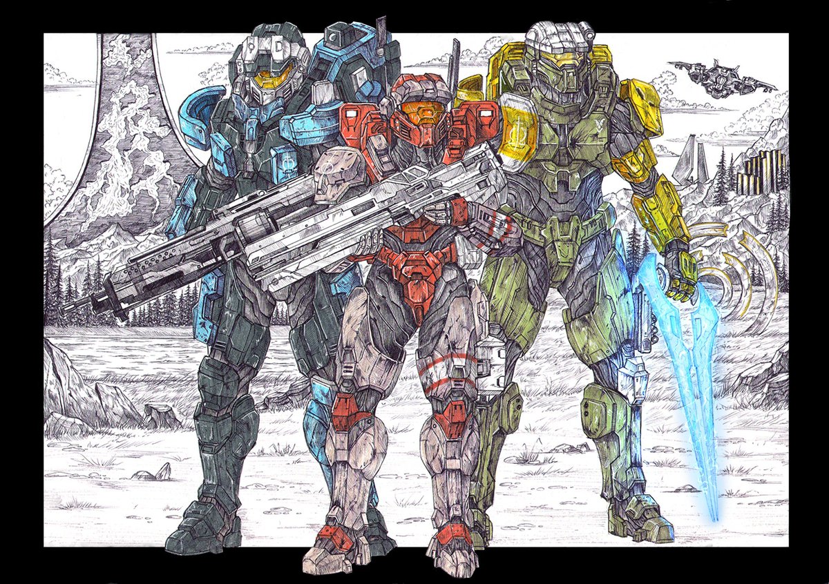 I want to remind you that this art is for sale🤝

Team Omega
The dimensions of the A3 format are 297×420 mm.
The price is 400$ shipping anywhere in the world👌
Traditional art is made with pens and markers.

I want to find a permanent home for this art🤗
#halo #haloinfinite #sale