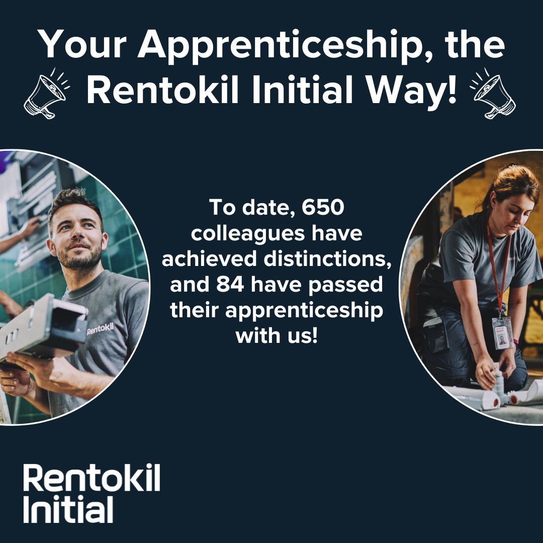 We offer apprenticeship opportunities to our employees throughout the UK. Many have successfully completed their apprenticeships and earned distinctions with us! #NAW2025
Learn more about our available roles here: rentokil-initial.pulse.ly/mfnstoiqws