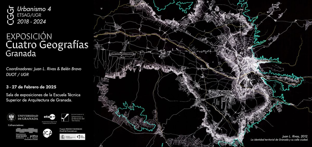 Se inaugura la exposición «Cuatro Geografías Granada»
donde se exploran las relaciones entre el espacio periurbano y la Vega de Granada.

🗓️12 de febrero a las 12 horas
📍<a href="/etsagr/">etsagr</a>