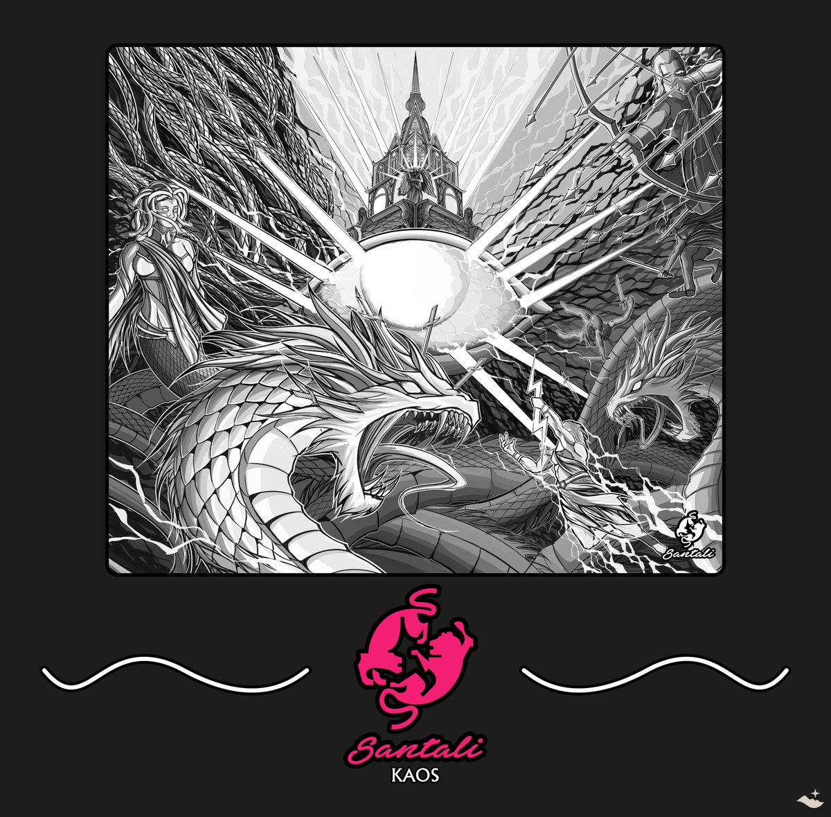 The Eye of KAOS never closes. It watches, waiting to remind the world of its true nature. 

That moment has come. 

⚡ Preorders Open Now! 
🌀 $99.95 | Limited First Edition, Hand-Drawn Design
👉 santali.co/products/eye-o…