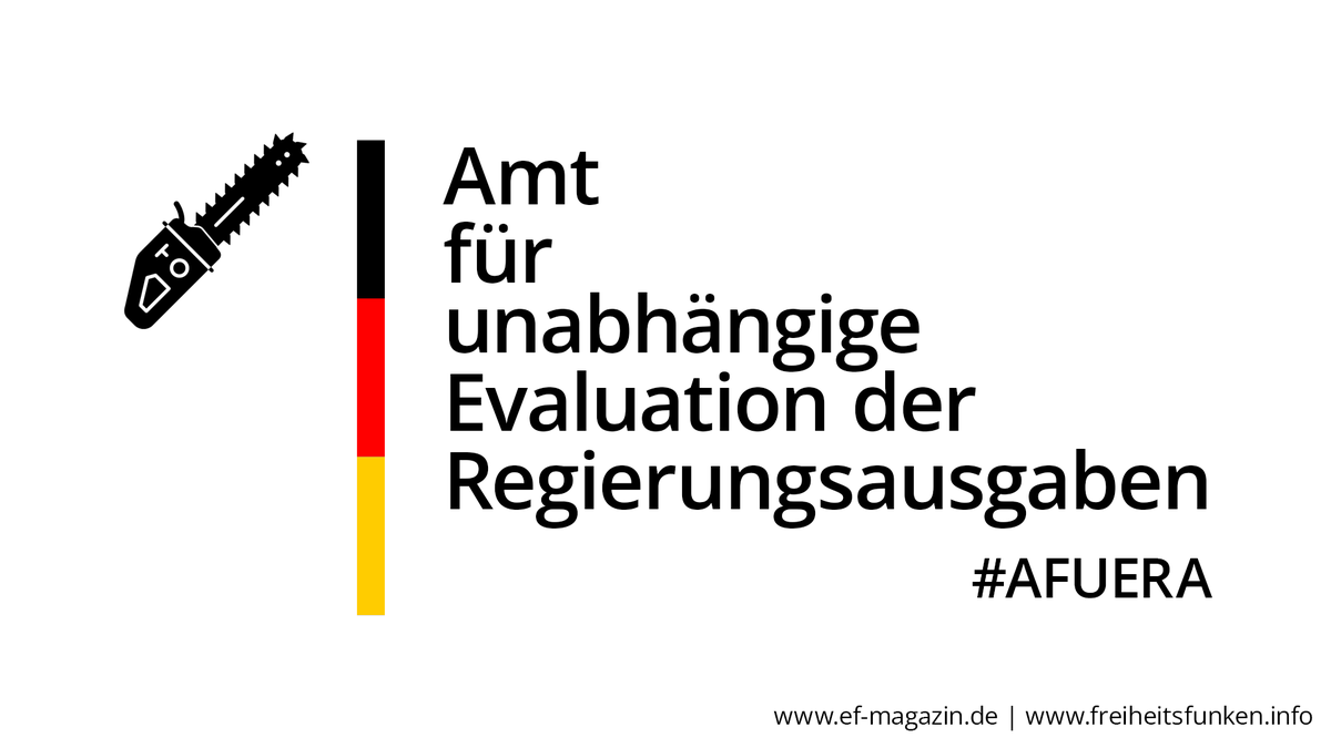 Unser Vorschlag für ein deutsches DOGE-Department:
Amt für unabhängige Evaluation der Regierungsausgaben, kurz #AFUERA!