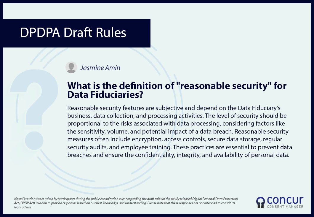 concurlive's tweet photo. The #DPDPA draft rules by @GoI_MeitY &amp; @mygovindia are here to protect your data privacy, but they can be complex.

Our FAQ series will simplify it for you! Got questions? Drop them below, and We'll guide you through it!

#DataSecurity #DPDPAct #Consent #DataFiduciary #Compliance https://t.co/CGUkZEobrs