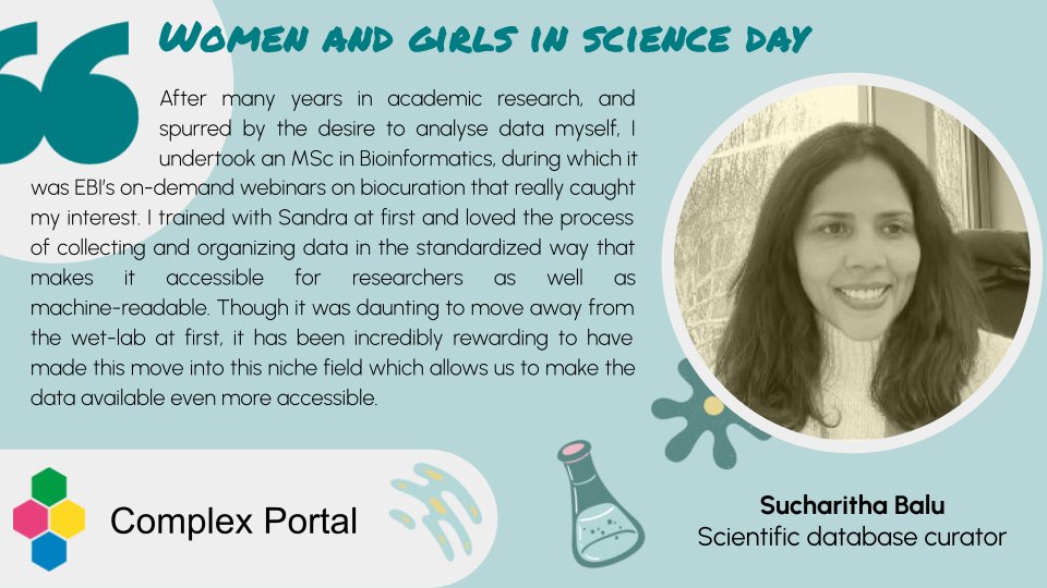 👩‍🔬 Today is International Women and Girls in Science day! 🧪 To celebrate we’re shining the spotlight on two biocurators at the Complex Portal.