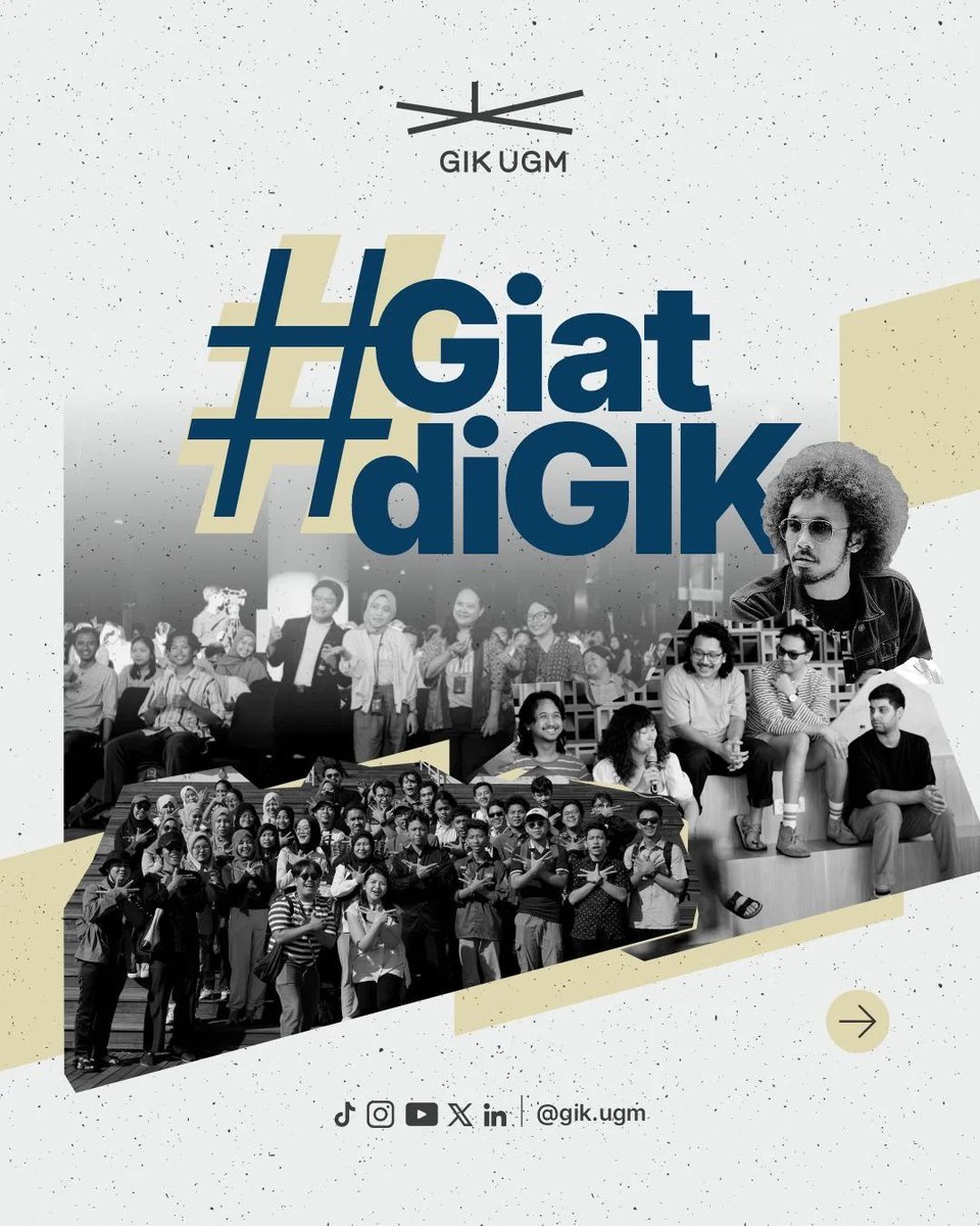 GIK_UGM's tweet photo. Serunya acara di GIK UGM tidak lepas dari semangat kalian yang selalu hadir, berkreasi, dan berbagi inspirasi! 

Dari diskusi seru hingga workshop kreatif, semua jadi lebih hidup berkat kalian para WarGIK yang tidak pernah absen! 🚀🔥 https://t.co/Cov9mOUiAd