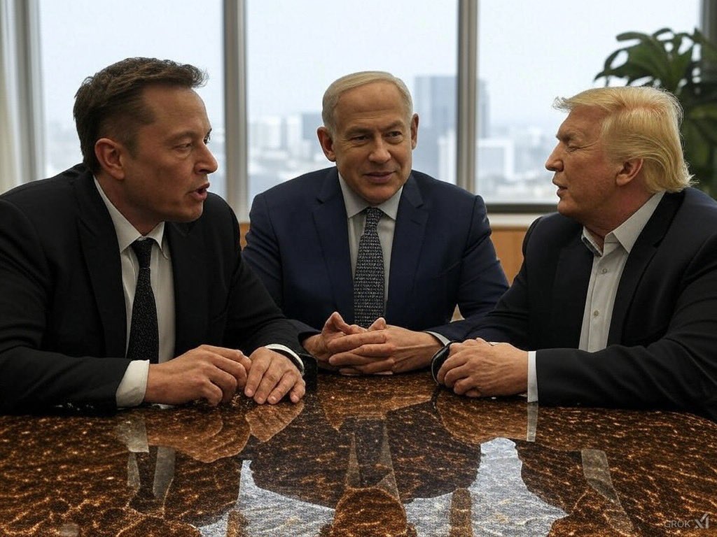 There are two people in this image who run the U.S. 

The third just does what he’s told.