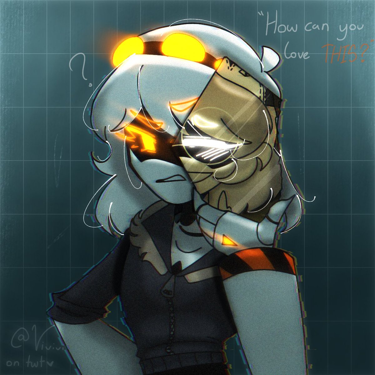 Sparklin_L1ghts's tweet image. "I'm not Inlove with the facade, I'm inlove with the girl behind it."
ENVY IS CANON!! I scream as they drag me back onto the asylum.
#Murderdrones #SerialDesignationV #MaidV #eNVy #fanart
