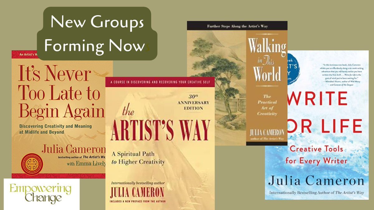 empoweringchnge's tweet image. Make 2025 the year you commit to your creative transformation! 

Ready to reclaim your creativity and build lasting momentum? Join us!

buff.ly/4jGXThL

#CreativeTransformation #TheArtistsWay #WriteForLife #ItsNeverTooLate #EmpoweringChange #creativerecovery