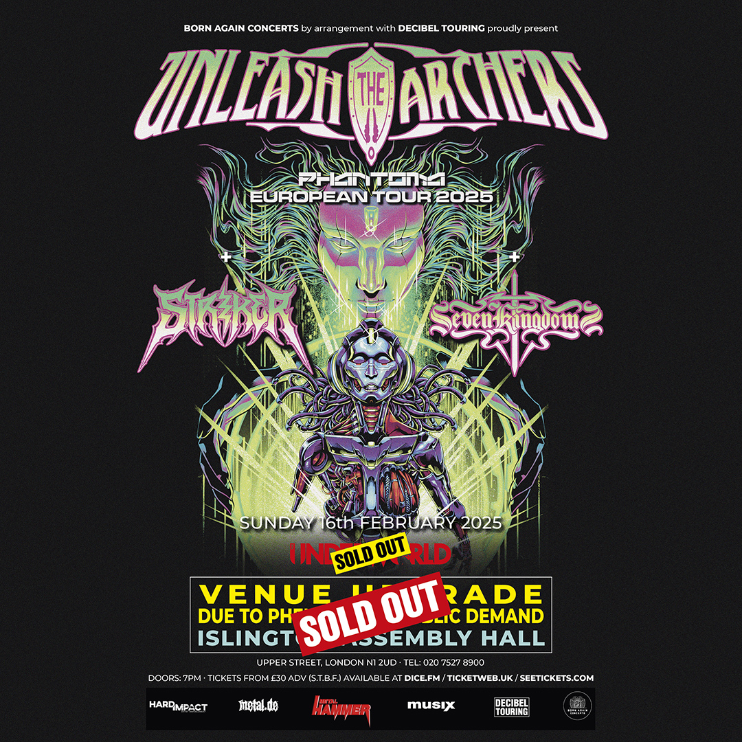 SUNDAY, SOLD OUT! 🏹 Canada’s most exciting power metal force <a href="/UnleashArchers/">Unleash The Archers</a> - Phantoma European Tour 2025 plus special guests <a href="/StrikerMetal/">STRIKER</a> and @7Kofficial, live at <a href="/Islington_AH/">Islington Assembly Hall</a>, Sunday 16 February.

🎶 youtu.be/Xx5Le0L7rOs