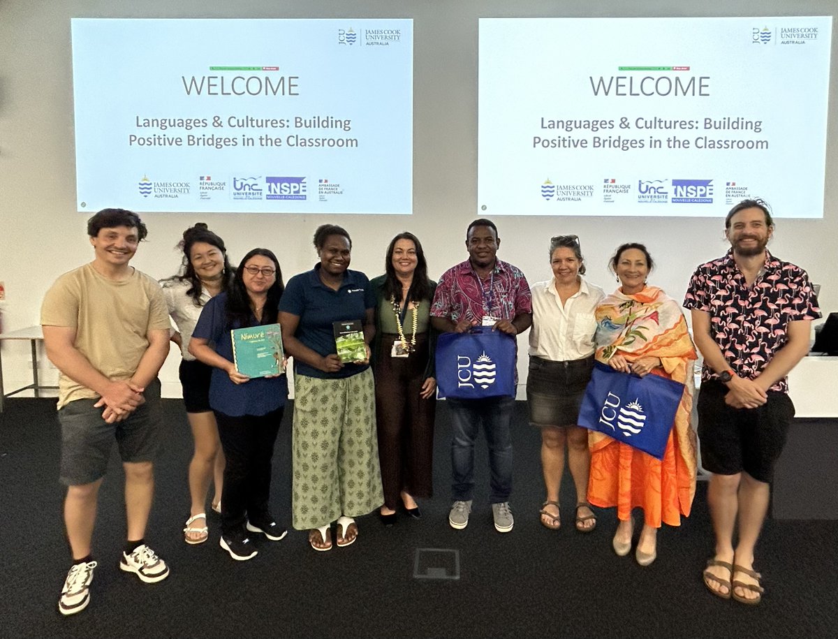 JCU College of Arts, Society and Education (@jcucase) on Twitter photo CASE recently hosted Dr Yolande CAVALOC & Dr Fabrice WACALIE from the University of New Caledonia, with funding from the French Embassy in Australia. They gave a public seminar on plurilingualism in schools. <a href="/jcu/">James Cook Uni</a> CASE recently hosted Dr Yolande CAVALOC & Dr Fabrice WACALIE from the University of New Caledonia, with funding from the French Embassy in Australia. They gave a public seminar on plurilingualism in schools. <a href="/jcu/">James Cook Uni</a>
