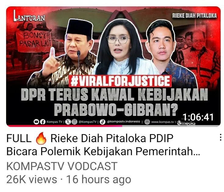 YosandyLS's tweet photo. @kompascom @KompasTV @hariankompas cepet juga ubah judul thumbnail 😁 terima kasih lho 😍 https://t.co/d5EIfKOpUr
