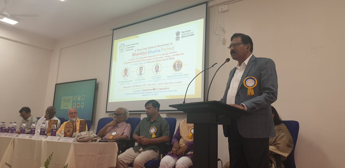 Inauguration of the three day national worshop on Bharatiya, Bhasha, Pariwar @CUK_Kalaburagi