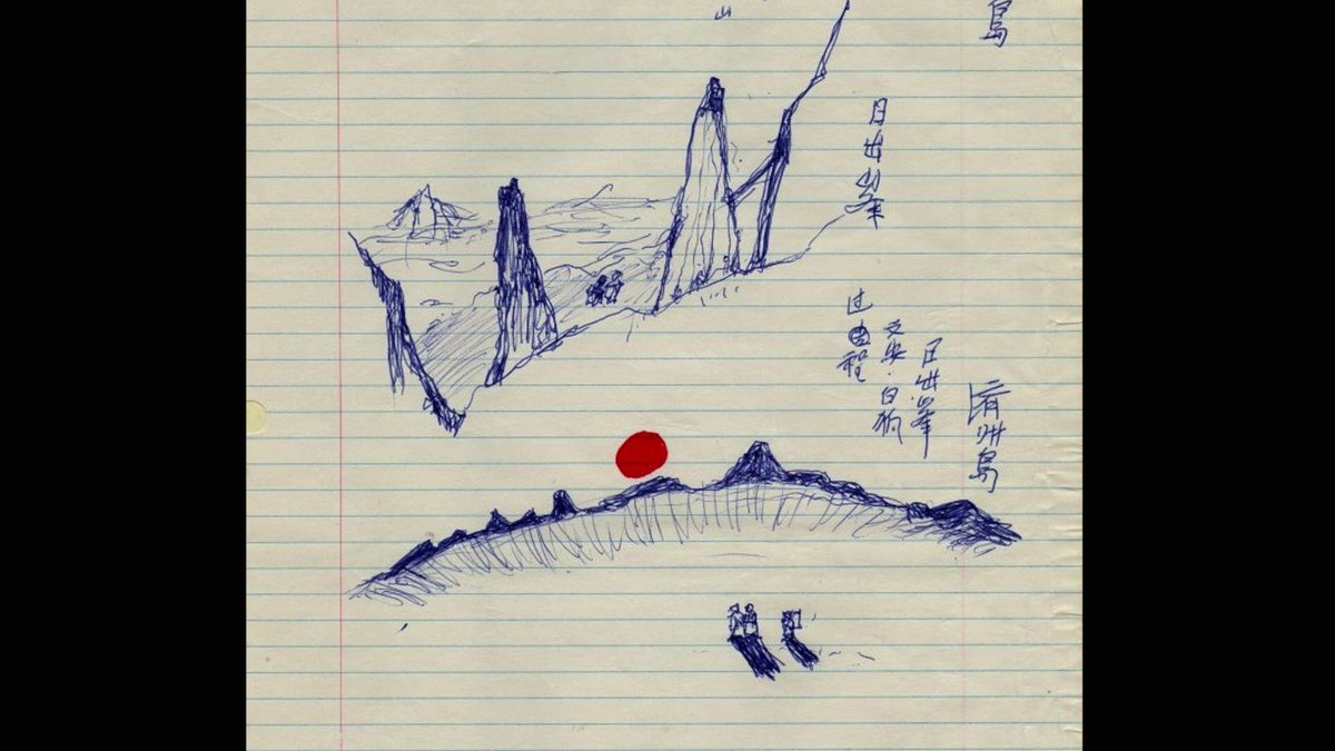 LehtonenThe's tweet photo. King Hu's sketches 

from The King of Wuxia (Lin Jing-Jie) https://t.co/i3vohky7DB