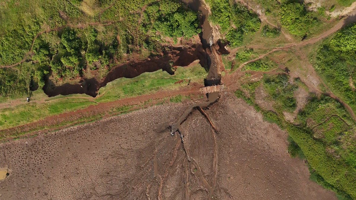 This is the aftermath of the heavy rains (2024) of Samaki Dam located in Nyeri county.  <a href="/SpaceAgencyKE/">Kenya Space Agency</a>