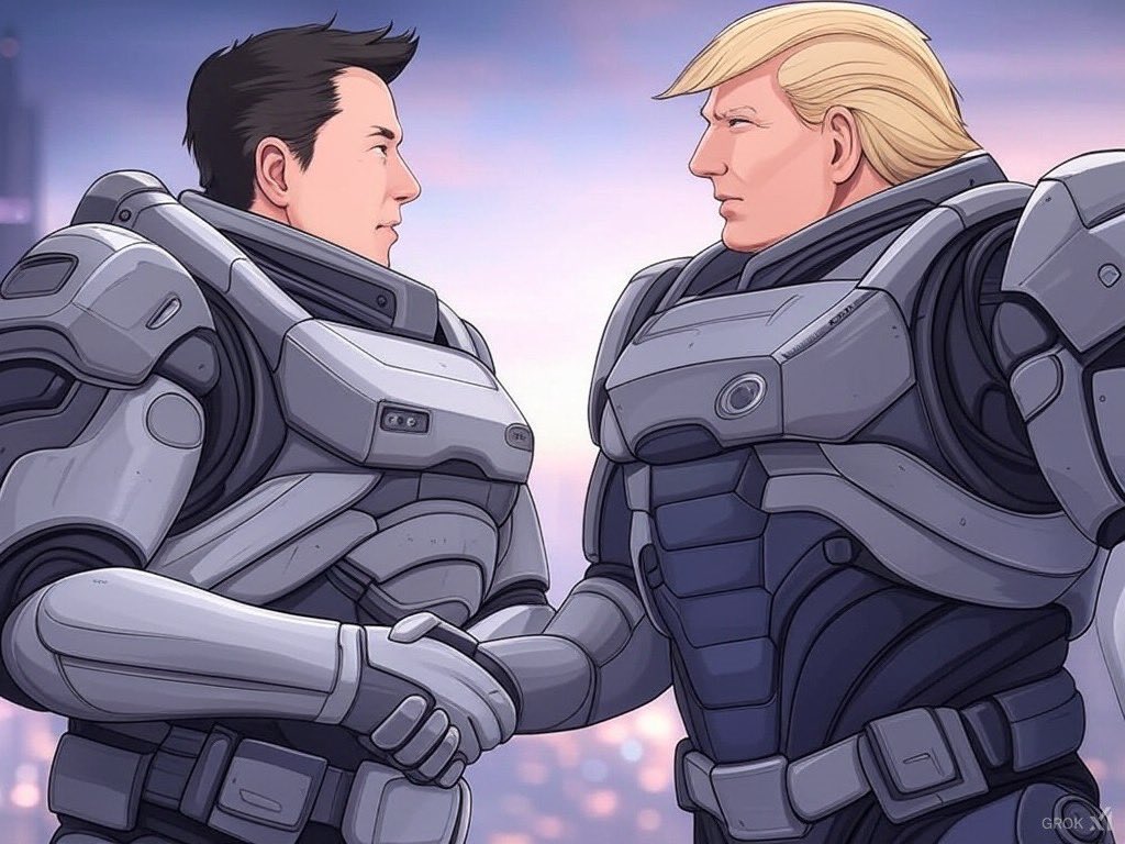 FAFO_GAME's tweet photo. Two bold FAFO trailblazers are reshaping our nation’s future. One is launching revolutionary tech skyward, while the other is shaking up the establishment with audacious, game-changing moves. Crazy innovation at its finest! 

#FAFOGAME https://t.co/dkAJvwQs2U