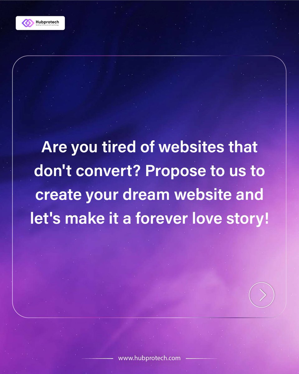 hubprotech's tweet image. #WillYouMarry a website that truly loves you back? At #Hubprotech, we build websites that not only look great but also #BoostYourBusiness with #WebDevelopment, #WebDesign, #SEO, and #SocialMediaMarketing. Find your perfect match!
.
#ValentineWeek #HugDay #ProposeDay #Developers