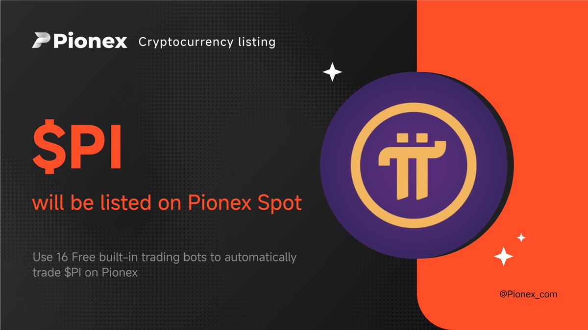 Pionex 🤖️ (@pionex_com) on Twitter photo 📢Pionex New Listing
🚀 #Pionex will be listed <a href="/PiCoreTeam/">Pi Network</a> $PI and opened $PI / $USDT trading. 📢Pionex New Listing
🚀 #Pionex will be listed <a href="/PiCoreTeam/">Pi Network</a> $PI and opened $PI / $USDT trading.