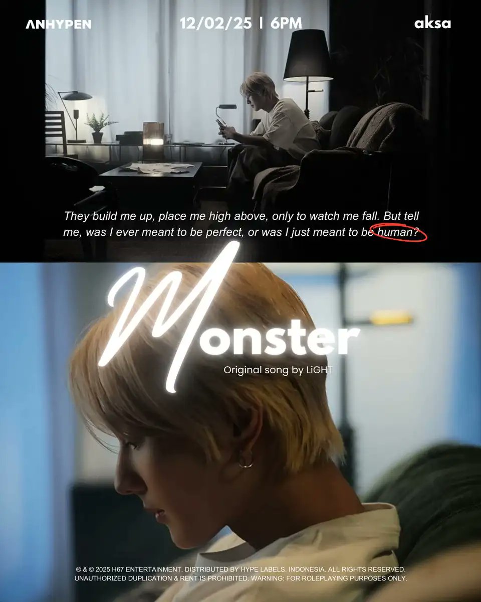 ㅤ
𝗙𝗮𝗺𝗲   lifts   you  high,
but the higher you go,
𝑡ℎ𝑒          ℎ𝑎𝑟𝑑𝑒𝑟        𝑡ℎ𝑒𝑦 
𝑝𝑢𝑠ℎ          𝑦𝑜𝑢        𝑑͟𝑜͟𝑤͟𝑛

𝗖𝗢𝗠𝗜𝗡𝗚ㅤ 𝗦𝗢𝗢𝗡ㅤ :
12 / 02 / 25ㅤ-ㅤ6PM
ㅤ