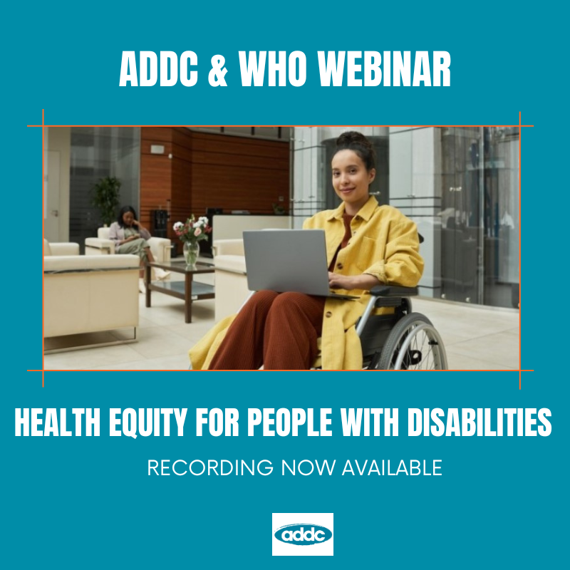 ADDC (@addcnews) on Twitter photo Thank you to speakers from <a href="/WHO/">World Health Organization (WHO)</a>, MoH, OPDs @DFAT for an insightful discussion on advancing #HealthEquity for ppl w disabilities!
📢 Voices from Malaysia, Nepal, Solomon Islands & beyond shared key strategies for #InclusiveHealth systems
View recording👉 bit.ly/40fHwQ4 Thank you to speakers from <a href="/WHO/">World Health Organization (WHO)</a>, MoH, OPDs @DFAT for an insightful discussion on advancing #HealthEquity for ppl w disabilities!
📢 Voices from Malaysia, Nepal, Solomon Islands & beyond shared key strategies for #InclusiveHealth systems
View recording👉 bit.ly/40fHwQ4