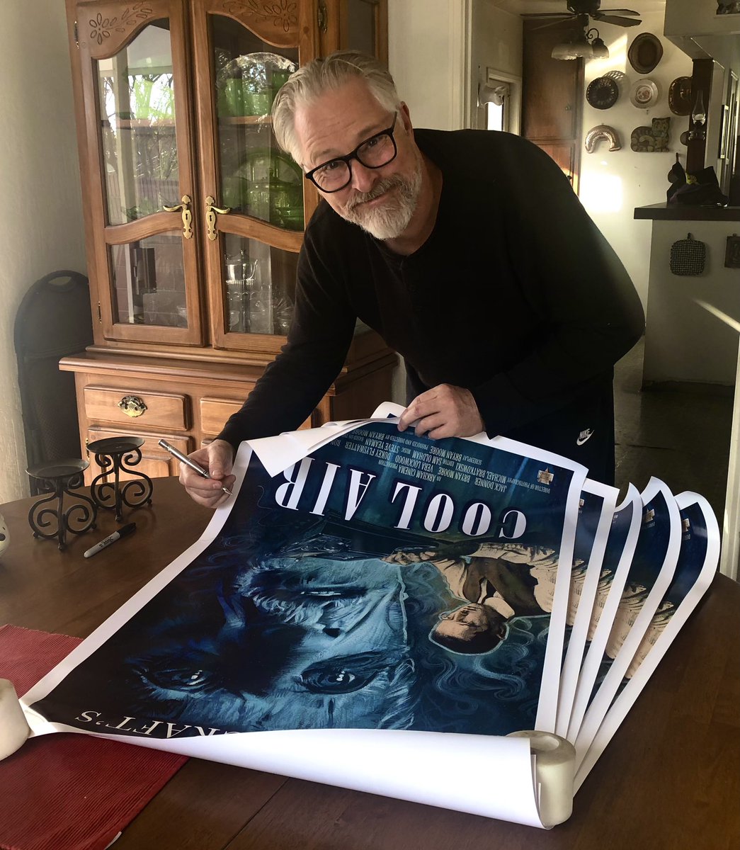 Signing Cool Air posters for the Cthulhu film festival in Barcelona!