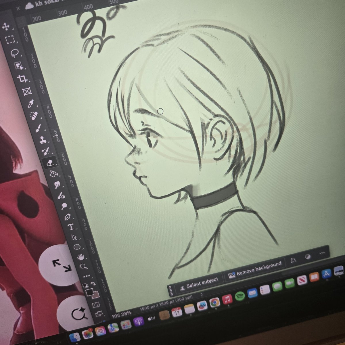 Been a min and couple years.. I had to test it out and hit u with a side profile doodle of Kairi cuz this is what I draw in comfort and burnout. Nothing too stressy but something to see if my hands remember.. I'm still afraid whether or not I'm able to draw things as I used to..