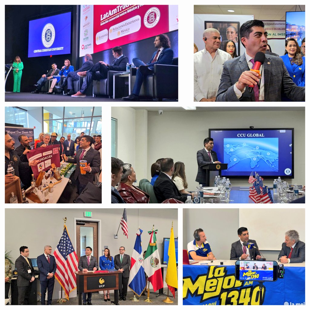 Grata experiencia este primer día de la Expo Latam Trade Show, compartimos:

■ Panel con la gobernadora <a href="/TereJimenezE/">Tere Jiménez</a>
■ Micrófonos en La Mejor 103.3 am de #Orlando.
■ Además de trabajar con los sedecos regionales y estatales
■ Recorrido en los stands de cada estado
■