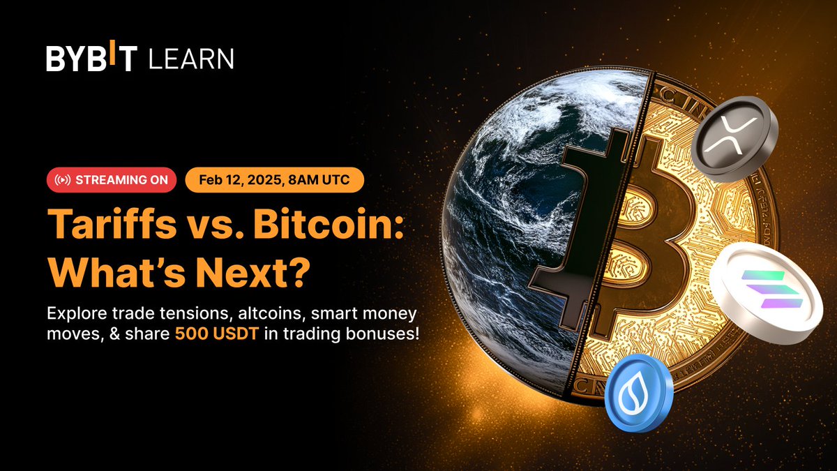 Bybit_Learn's tweet image. 🚀 Curious about #Bitcoin&apos;s next move amidst Trump&apos;s tariffs? Join our livestream later at 8AM UTC for a deep dive into $BTC&apos;s market reactions and the potential for an upcoming altseason. 

#LearnWithBybit

👉 Tune in here: i.bybit.com/1ab9HinO