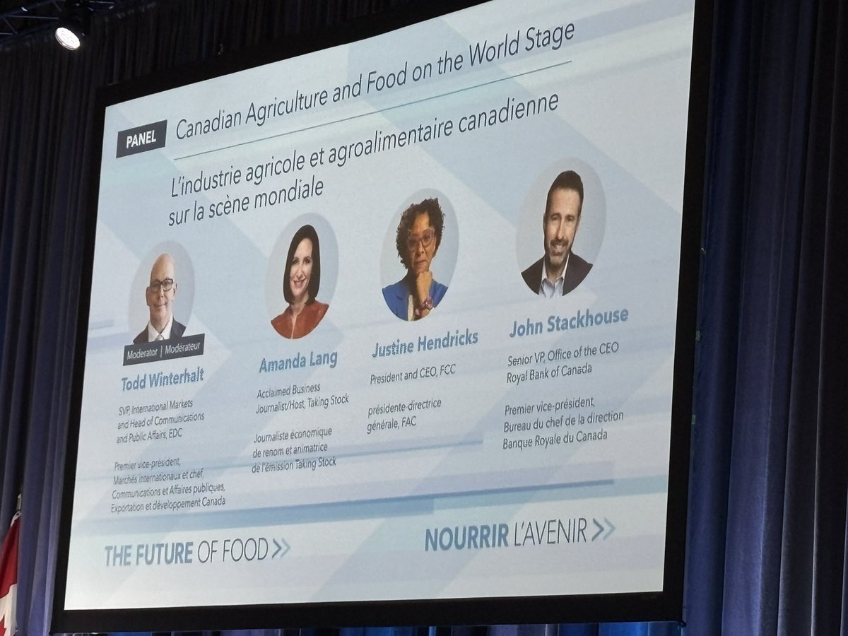 More than 700 people gathered at the Future of Food event to celebrate #CdnAgDay hosted by <a href="/FCCagriculture/">Farm Credit Canada</a> Some highlights: Canada can’t be complacent, need to focus on productivity &amp; long term infrastructure investment, leverage opportunities from other free trade agreements. 🇨🇦