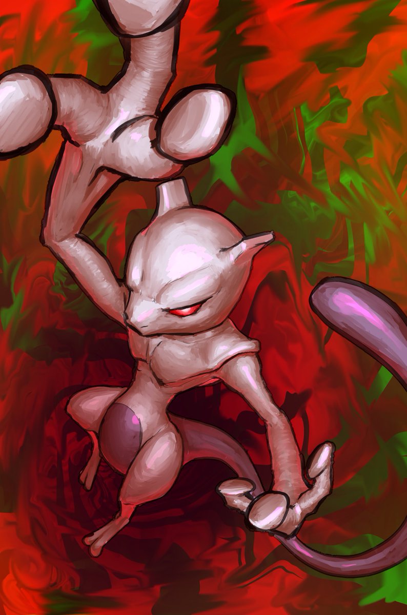 Gozen_futena's tweet image. ミュウツー（過去絵）
#pokemonfanart