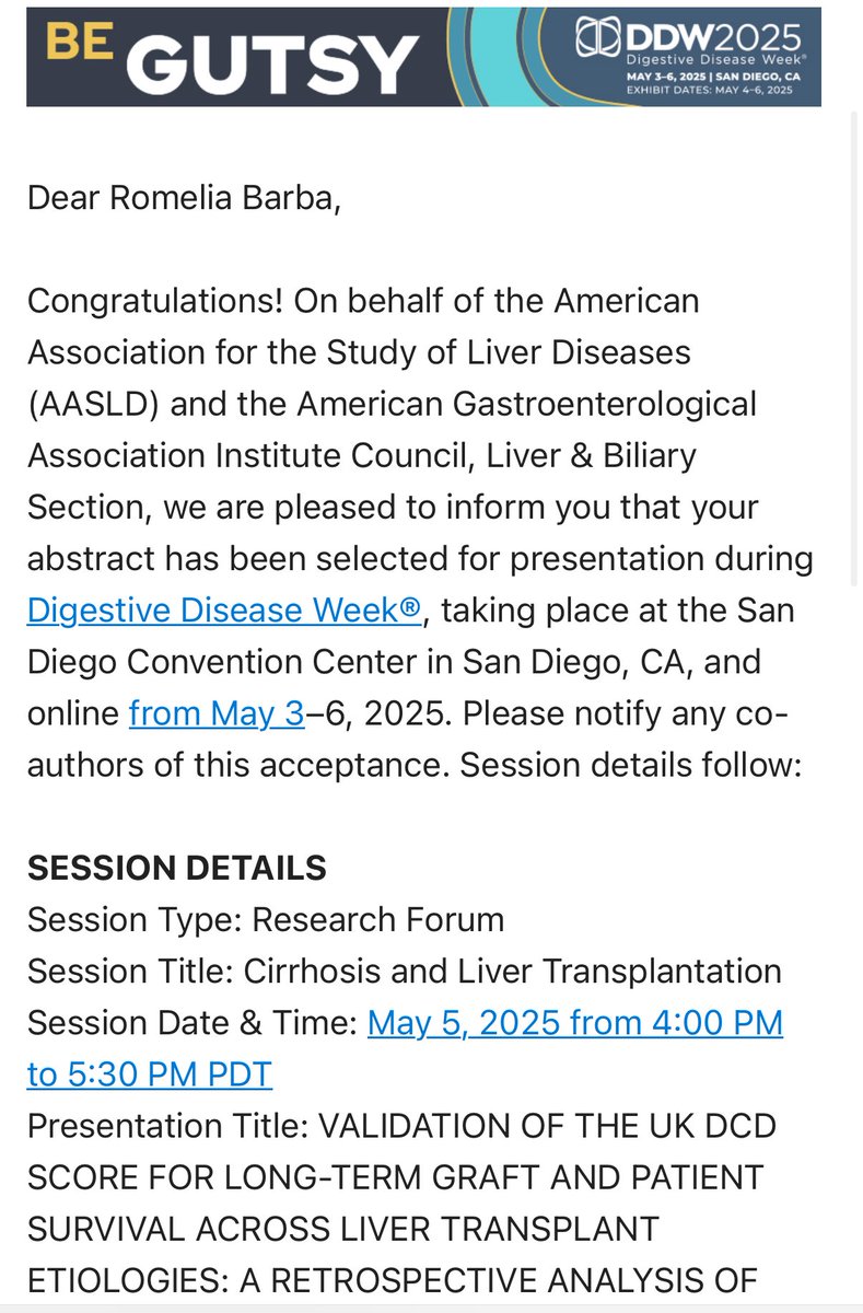Romelia Barba MD (@romeliabarba) on Twitter photo 📢Proud moment➡️Honored to present our research as a 🎤Lecture Presenter at #DDW2025 in San Diego 🌊Grateful for the support of my incredible mentors and the dedication of our amazing team. San Diego, here we go! <a href="/DDWMeeting/">Digestive Disease Week</a> <a href="/BonderAlan/">Alan Bonder</a> <a href="/AnaMarencoMD/">Ana Marenco Flores</a> <a href="/Vilas_Pat/">Vilas Patwardhan</a> <a href="/NataliaRojasMD/">Natalia Rojas Amarís</a> 📢Proud moment➡️Honored to present our research as a 🎤Lecture Presenter at #DDW2025 in San Diego 🌊Grateful for the support of my incredible mentors and the dedication of our amazing team. San Diego, here we go! <a href="/DDWMeeting/">Digestive Disease Week</a> <a href="/BonderAlan/">Alan Bonder</a> <a href="/AnaMarencoMD/">Ana Marenco Flores</a> <a href="/Vilas_Pat/">Vilas Patwardhan</a> <a href="/NataliaRojasMD/">Natalia Rojas Amarís</a>