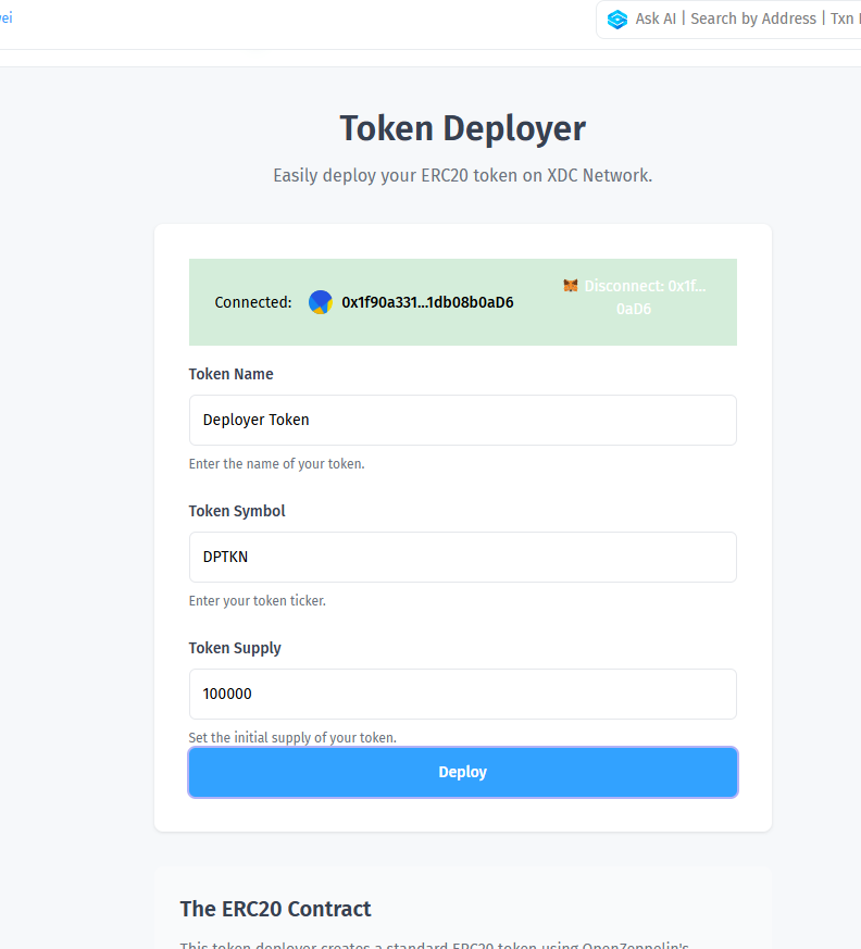 OpenScan_Ai's tweet photo. Build on XDC with ease! 🔥 Create and launch your own token on @XDC_Network_ with #XDCScan, powered by @OpenScan_Ai. No coding required!

Learn how here: https://t.co/82l9yrwucS

#XDC #XDCNetwork #OpenScan #XRC20 #BuildOnXDC