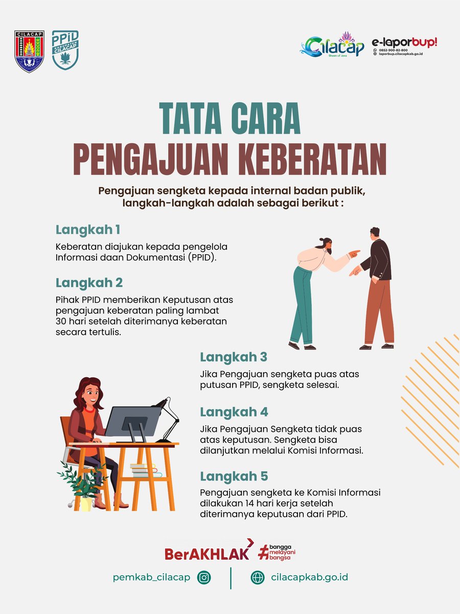 #wargabercahaya berikut adalah tata cara pengajuan sengketa kepada internal badan publik.

Selengkapnya:
ppid.cilacapkab.go.id/cara-pengajuan…

#PemkabCilacap #HakKalianUntukTahu #CilacapBercahaya