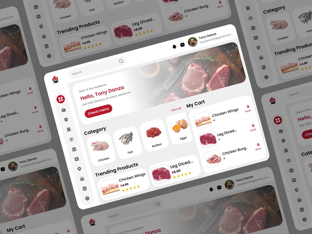 iCoderzinfo's tweet image. Hello,
Welcome to our #MeatDelivery Dashboard exploration! 

Our dashboard is crafted to streamline your operations and provide essential insights to elevate your meat delivery service.

Ready to transform your next project bit.ly/4hPg1UK.

#meatdeliveryapp #appdesign